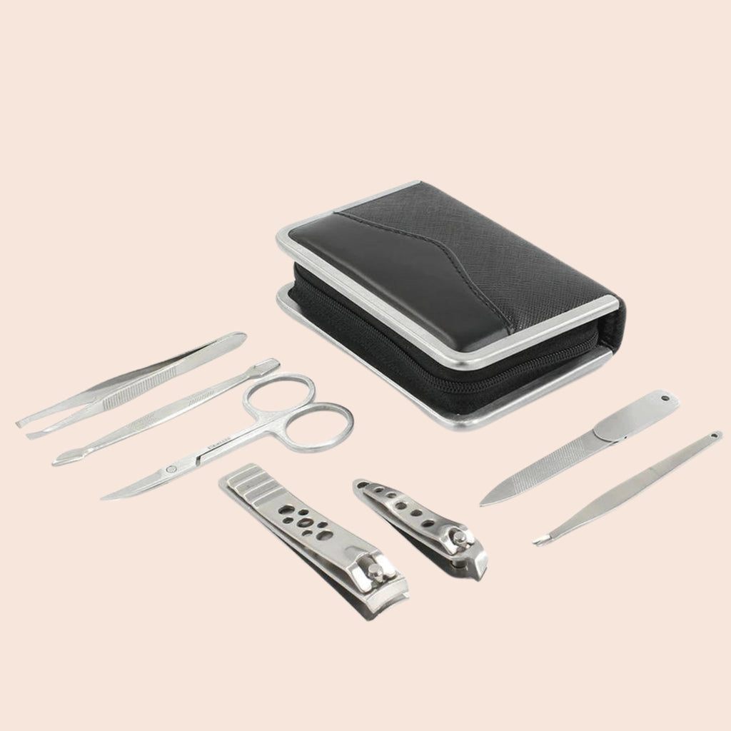 manicure set in zip up case